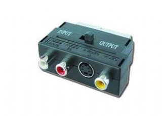 KABEL adapter SCART na 3x CINCH + S-VIDEO přep. VSTUP/VÝSTUP GEMBIRD