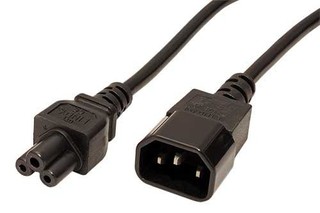 Kabel síťový prodlužovací k notebooku, IEC320 C14 - C5, 2m (trojlístek)