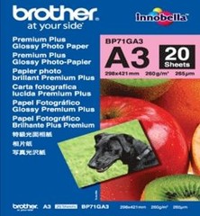 BROTHER Premium Glossy photo paper-lesklý fotografický papír 20listů-, 260g/m2