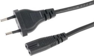 ANPIX GEMBIRD FLEXO Eurokabel napájecí síťový dvoužilový 230V s vidlicí (Schuko CEE7/16) 1.8m na IEC C7 (2-pin, tzv. osmička, Typ C) Euro kabel černý
