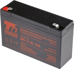 T6 POWER olověný akumulátor NP6-12, 6V, 12Ah