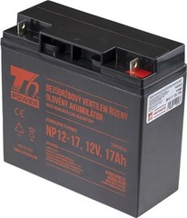 T6 POWER olověný akumulátor NP12-17, 12V, 17Ah