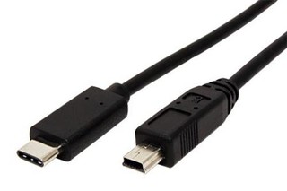 KABEL USB 3.1 konektor C/male - USB 2.0 konektor Mini-B/male, 1.0m