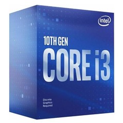INTEL cpu CORE i3-10100F socket1200 Comet Lake BOX 65W 10.generace (s chladičem, 3.6GHz turbo 4.3GHz, 4x jádro, 8x vlákno, 6MB cache, pro DDR4 do 2666, grafika neni), virtualizace