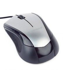 GEMBIRD myš MUS-3B-02-BG , USB optická stříbrno-černá