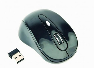 GEMBIRD myš MUSW-6B-01 černá, bezdrátová, USB nano receiver