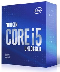 INTEL cpu CORE i5-10600KF socket1200 Comet Lake BOX 125W 10.generace (s chladičem, 4.1GHz turbo 4.8GHz, 6x jádro, 12x vlákno, 12MB cache, pro DDR4 do 2666, bez grafika), virtualizace