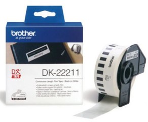 BROTHER DK22211 29mm, originální bílá filmová role 29mm x 15,24m