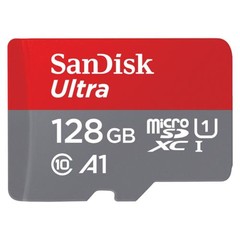 SANDISK Micro SD card SDXC 128GB Ultra A, 100MB/s, Class 10 UHS-I s adaptérem