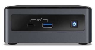 INTEL NUC 10i5FNHN, i5, mini PC (výška 51mm, M.2+SATA 2.5in, Core i5-10210U) (max 4.2GHz, GLAN, HDMI+mDP (USB-C), USB3.1 Gen2, wifi 6, Bluetooth, bez Audio) (model i5FNHN2 s EU napájením)