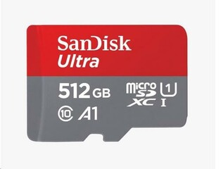 SANDISK Ultra Micro SD card SDXC 512GB + SD Adapter 150 MB/s A1 Class 10 UHS-I