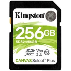 KINGSTON SD card SDHC 256GB Class10 UHS-I = 100MB/s (pro SDXC zařízení)