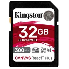 KINGSTON SD card SDHC 32GB Canvas React Plus UHS-II U3 (pro SDHC a SDXC zařízení)