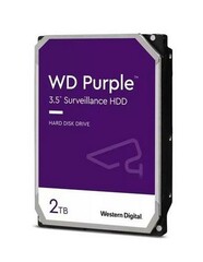 WDC WD23PURZ hdd 2TB SATA3-6Gbps 5400rpm 256MB CMR (řada PURPLE, sledovací systémy a kamery) 175MB/s