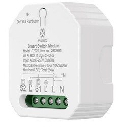 WOOX R7279 smart integrovaný spínač dvojcestný, WiFi switch 2-gang 10A, Tuya