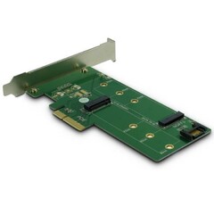 INTER-TECH KT015 řadič PCIe pro 1x M.2 NVMe SSD a 1x M.2 SATA SSD