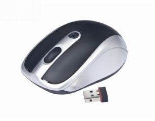 GEMBIRD myš MUSW-002 Wireless, optical, 2,4 GHz, USB nano přijímač, napájení 2x AAA