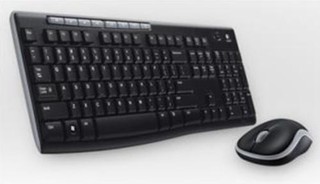 LOGITECH bezdrátový set Wireless Desktop MK270, klávesnice + myš, CZ , USB, černá