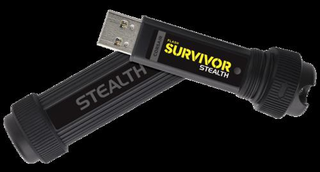 CORSAIR Survivor Stealth 256GB USB3 flash drive kovovy+guma odolny +vojenské zabarvení (čtení max 70
