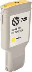HP F9K15A náplň č.728 žlutá velká 300ml yellow (designjet T830, T730)