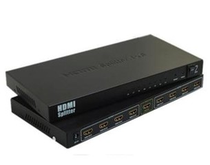 HDMI splitter 1-8 portů kovový s napájecím adaptérem, 3D, FULL HD