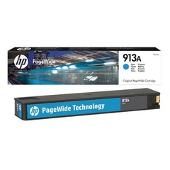 HP F6T77AE náplň č.913A azurová malá (cca 3000 stran, cyan, pro PageWide 352, 377, Pro 477, Pro 452