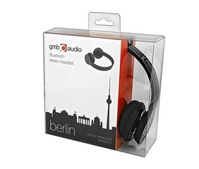 GEMBIRD sluchátka BHP-BER-BK BERLIN Bluetooth stereo headset, vestavěný mikrofon černá